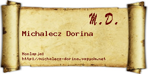 Michalecz Dorina névjegykártya